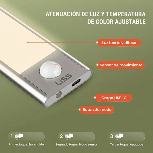 LISS™ – Luz LED inteligente con sensor de movimiento